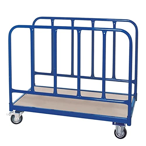 BRB Rungenwagen mit 2 Stahlrohr-Seitenteilen, 2 Bockrollen und 2 Lenkrollen mit Feststellbremse, LxBxH 1000x500x870 mm