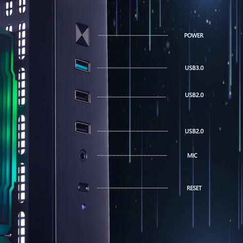 Image of MLOONG Gaming PC Desktop, AMD Ryzen 5 5500(6Core 12Threads Up to 4.2G),AMD Radeon RX 6500XT 4GB Graphics,16GB DDR4 RAM 3200MHz,500GB NVMe SSD,650W PSU,WiFi Prebuilt Tower Computer with Win11 Home