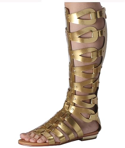 Image of Hanfike Knee High Sandals for Women Gladiator Cut Out Summer Roman Boots