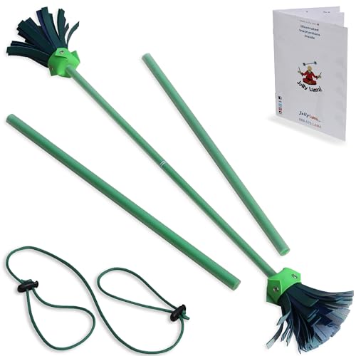 Jolly Lama! Green Majestix Juggling Sticks Devil Sticks
