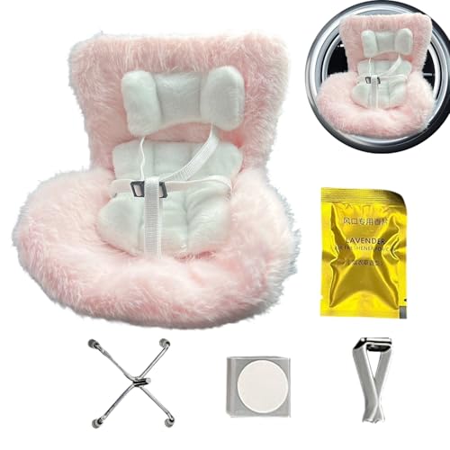 Karchair para muñecas | Lugar de muelle, cuna suave, asiento de coche de juguete para muñecas de bebé - Silla de muñecas de 17 cm Plushvagga linda para decoración de vehículos, sala de juegos