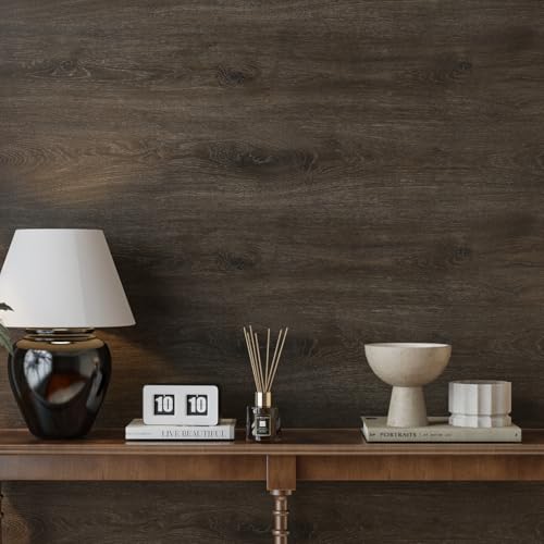 Papier peint autocollant bois pour rénover une table usée - 7