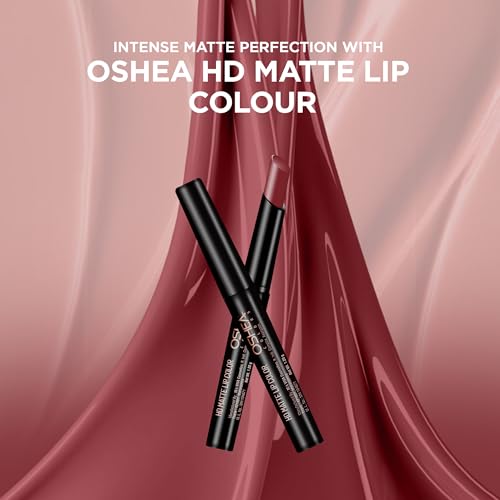 Image of Oshea Colors HD Matte Finish & Highly Pigmented Long Lasting Creamy Lipstick | Lightweight Formula Enriched with Castor Oil & Jojoba Seed Oil | Free from Paraben (Brownie with Ice cream 09) 1.2g