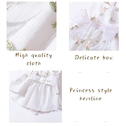 Dog Dress Dog Princess Dresses Outfit Puppy Dog Skirt Lace Shining Embroiderd Bowknot Pet Clothes Girl For Wedding Birthday Party Cat Apparel #TOP2
