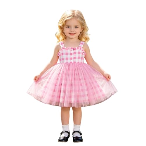 Robe à volants à carreaux pour fille - Souvenirs de vacances légers