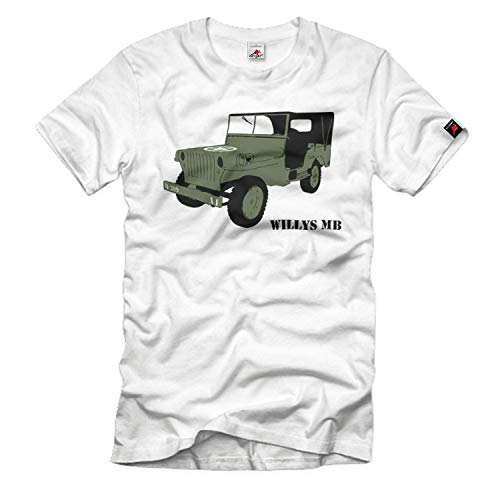  Willys MB US Army Fuoristrada 4x4 Truck Veicolo Militare T-Shirt # 502, Taglia:Uomini 3XL, Colore:Bianco