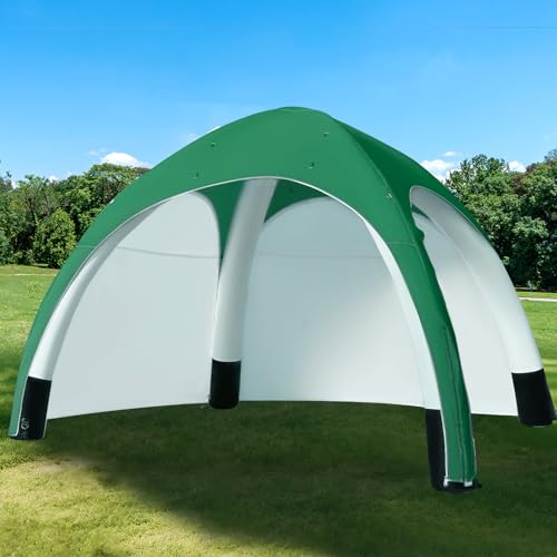 GR8FUN Inflatable Canopy Tent 10x10Ft Green, 2 Removable Sun...