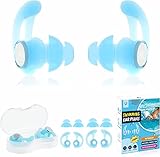 Ohrstöpsel Schwimmen[2 Paare] , Wasserdichte Silikon Ohrenstöpsel Schwimmer für Erwachsene Kinder, Wiederverwendbare Gehörschutz Stöpsel für Duschen, Pool, Baden, Surfen und Anderen Wassersportarten
