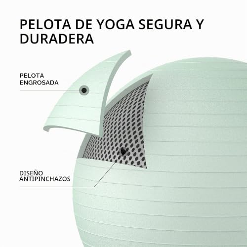 PROIRON Pelota de Pilates 55/65/75cm,Azul,75cm - Imagen 4