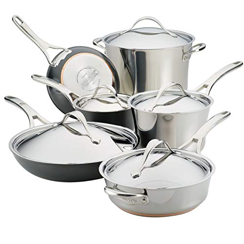 8 Best Anolon Nouvelle Copper Stainless Steel 10Piece Cookware Set