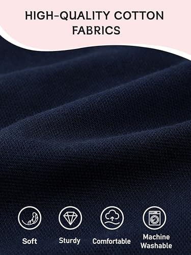 OHD 3 Pack Girls Polo Shirt School Uniform Polo for Girls Cotton Soft Short Sleeve Classic Collared Polo Shirt Size 3T-142