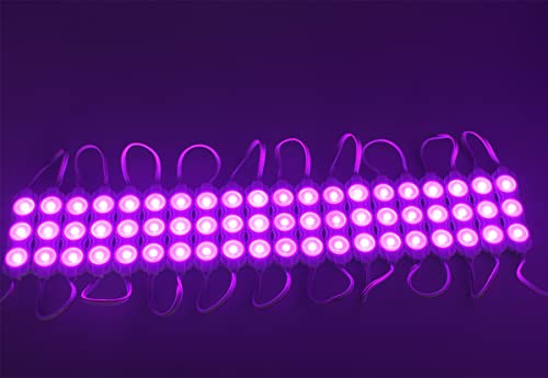 Image of Super bright 200pcs New Model 2835 3 LED Module 120-150LM Per module Waterproof Decorative Light for Letter Sign Advertising Signs with Tape Adhesive Backside (pink)