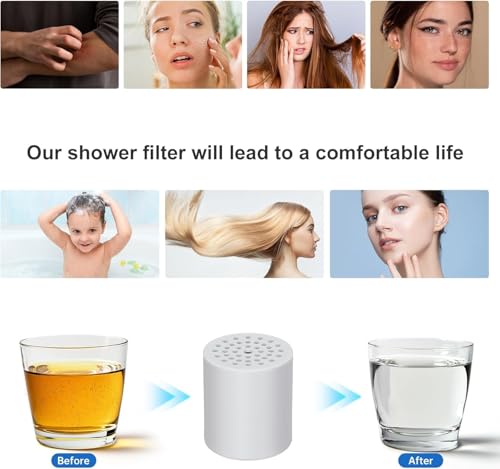 Filtered Shower Head with Handheld, High Pressure 9 Spray Mode Showerhead with Filters, 20 Stage Shower Filter Head for Hard Water, Anti-clog Nozzles, 59" Hose,Showerhead with Built in Power Wash Mode — view 3