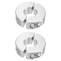 QUARKZMAN 2Stk Geteilte Stellringe 12mm 30mm AD 10mm Breite Aluminiumlegierung Tiefenanschlagringe Klemm für Stopfen Positionshalter Zahnräder Maschine Hilfsmittel Industrie Eloxierung
