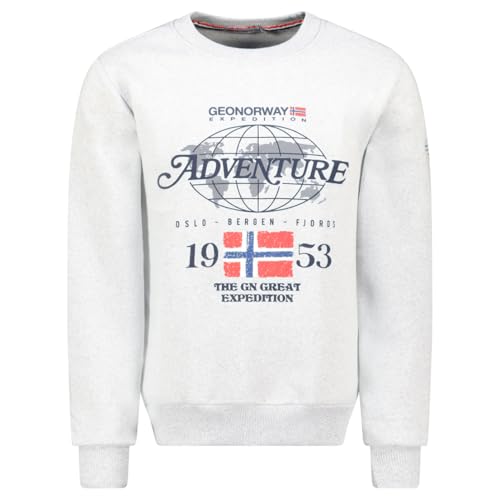 Geographical Norway Golkovitz Men - Sudadera Hombre con Capucha Y Bolsillos - Sudaderas Manga Larga Chaqueta Caliente - Cremallera Jersey Hombres Primavera Verano Otoño Invierno (Gris Claro 3XL)