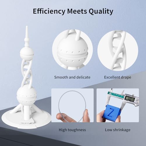 Image of ANYCUBIC High Speed 3D Printer Filament 1.75mm Bundle, Rapid PLA Filament with High Prints Quality, Dimensional Accuracy + /- 0.02mm, 1KG Reusable Spool, 2KG Pearl Black+Bright White