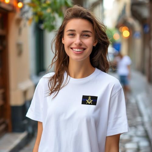 Écusson brodé drapeau maçonnique boussole pour réparer ou décorer vos vêtements