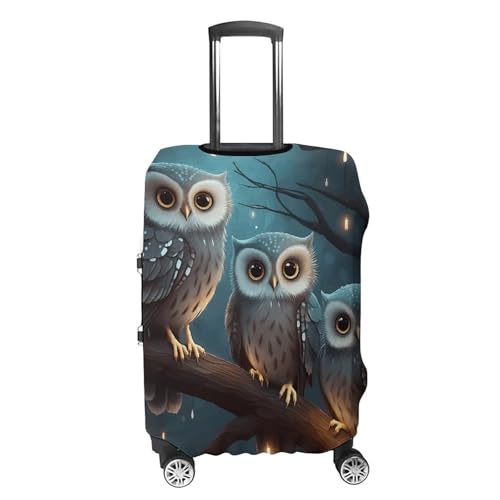 Carry on Luggage Cover Owl on Tree Suitcase Covers for Luggages Tsa Approved Travel Luggage Sleeve Protector Elastic Suitcase Protector Anti-Scratch Washable Fits 19-30 Inch Case -S4