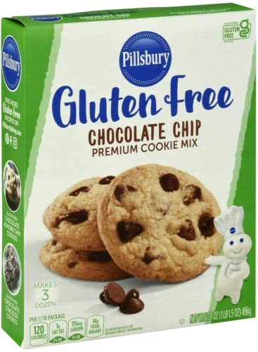 Pillsbury Gluten Free Chocolate Chip Cookie Mix, 17.5-Ounce (Pack of