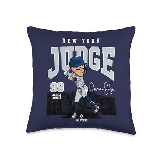 Aaron Judge | New York Baseball MLB Players | MLBJUD3005 Throw Pillow