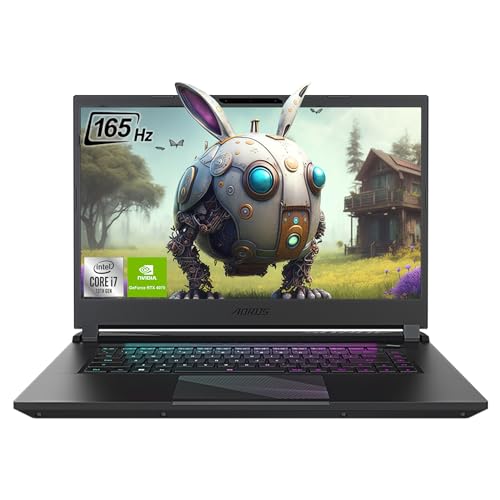 Gigabyte AORUS 15 Gaming Laptop, 15" QHD Display, Intel Core i7-13700H, 64 GB DDR5 RAM, 1 TB SSD, NVIDIA RTX 4070, QWERTZ Tastatur, Windows 11 Home, Black