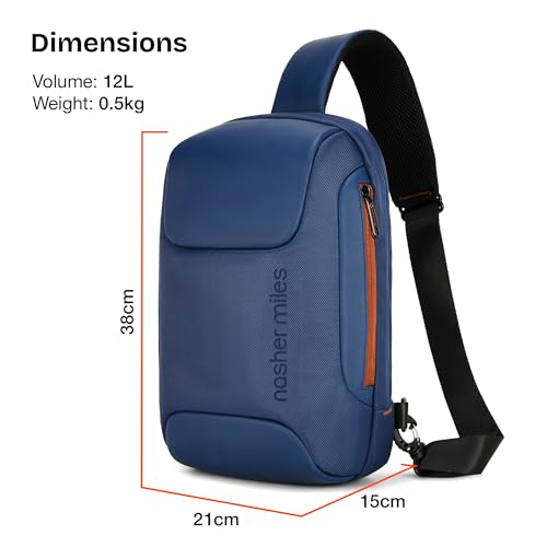 Image of Nasher Miles Astoria Sling Bag | Crossbody Bag | One Shoulder Bag| Multipurpose Travel Bag | Ideal for Daily Use, Office, Travel, Hiking