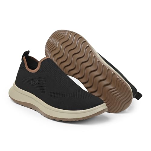 Image of YOHO Men's Walking Shoes Esteem | Lightweight, Extra Soft Cushioned Insole Slip Ons with Shock Absorbing Sole | Casual Without Lace Sneakers for All Day wear, Running and Jogging