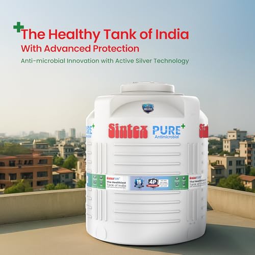 Image of Sintex Water Tanks | Sintex Pure Plus | 15 Years Warranty (White, 500 Liters)