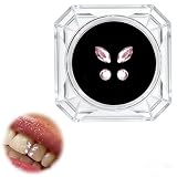 Cristal del diente, Tartar Adornos de Dientes Cristal Gema Dientes Gemas Dientes 4pcs/Caja Dientes Gema Belleza Dental Diamante Dientes Cristal Adornos
