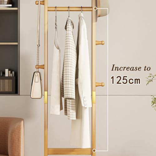 Portant à vêtements en bambou pour optimiser les petits espaces