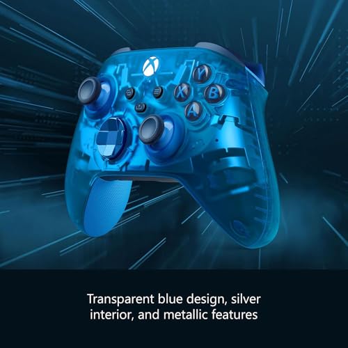 Image of Microsoft QAU-00150 Wireless Dual Controller Bundle (Sky Cipher Special Edition) for Xbox Series X|S, Xbox One, Windows PC, Android and iOS