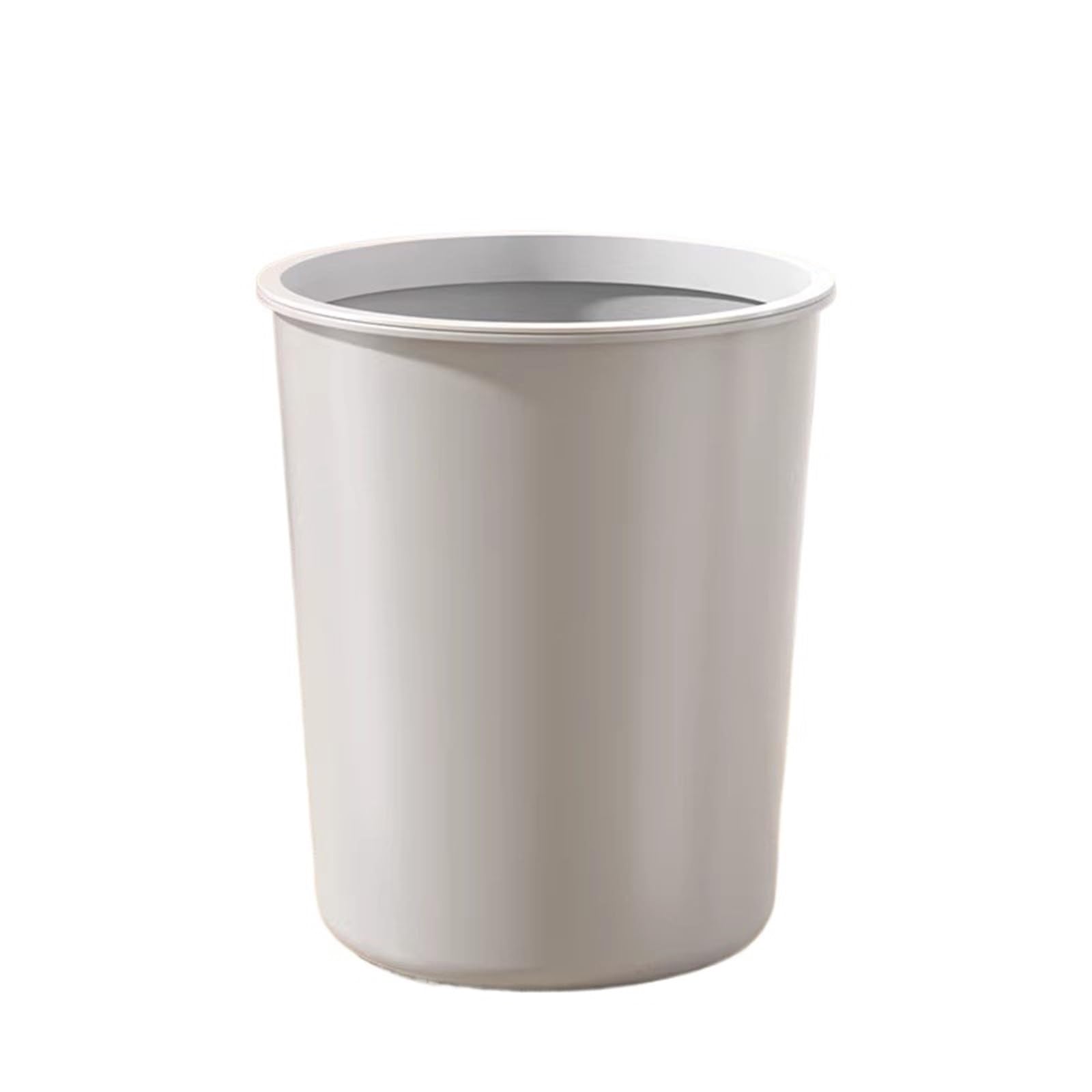 Waste Bins Garbage Bin Large Capacity Household Living Room Bedroom Kitchen Bathroom Toilet Office Paper Basket(Gris,Small)