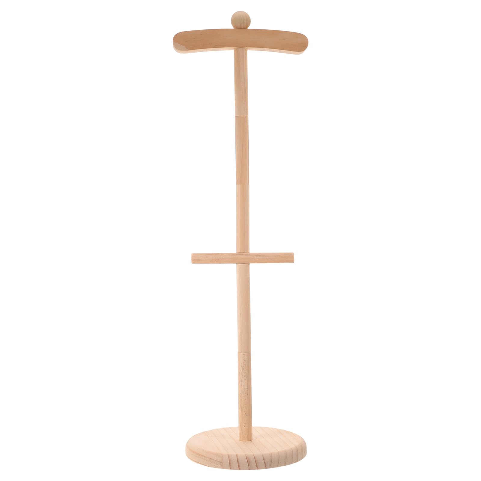 Lurrose Expositor de Ropa de bebé, Estante de Madera Natural, Regalo, Expositor rústico de Vestidos de muñeca para Centro de Mesa de Baby Shower para Vendedor minorista, 63,5 cm de Alto, Beige