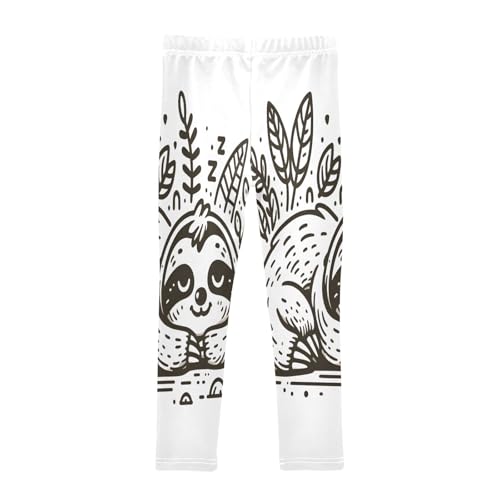 Toddler Girls Leggings Printed Yoga Pants Leggings Hand Drawn Sloth Sleeps for Kids2
