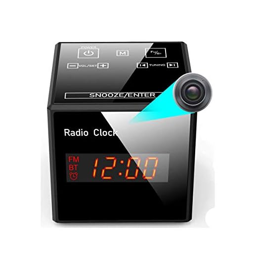 Wireless WiFi Hidden Radio Clock Alarm Bluetooth Spy Camera Nanny Surveillance Cam-BSTCAM HD 960P Home Indoor Security IP Night Vision and Motion Actived Long Standby Cam [SD Card Not Included]