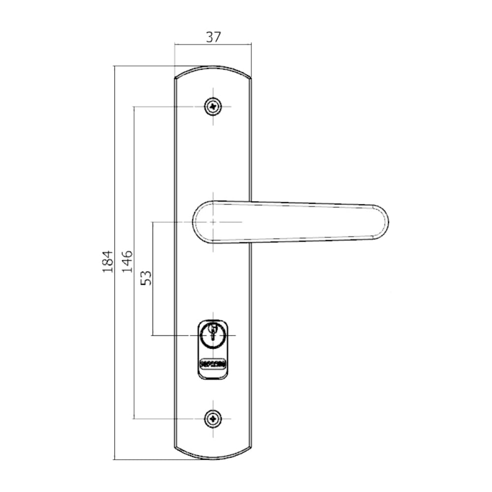 Fechadura Externa Soprano Ipanema com Espelho, Metalix Preto