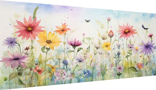 Diamond painting 100x220cm XXL : kit complet de broderie diamant 5D fleur pour adulte