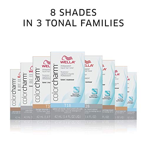 Wella Colorcharm Hair Toner, Neutralize Brass With Liquifuse Technology, T28 Natural Blonde, 1.4 Oz #TOP6