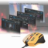Uineer Gaming Maus mit Kabel, 7200 DPI, 6 programmierbare Tasten, Gelb-PRO – Ansicht 7