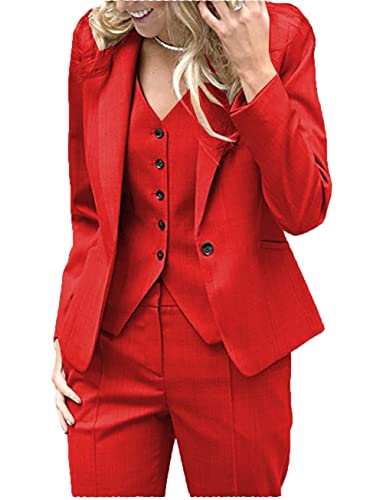 Fashion 3 Pieces Set Office Wedding Tuxedos Party Lady Blazer Business Suit Women Suits (Blazer+Vest+Pants)2
