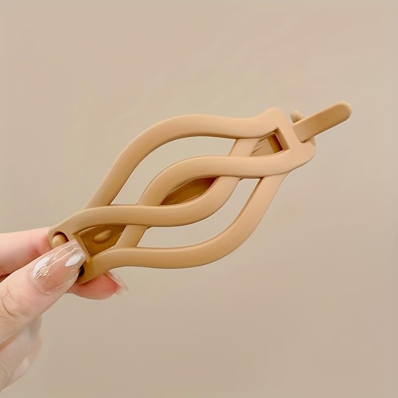 4 Pinzas Planas para Cabello, Clips Planos Redondos Franceses para Cabello Grueso o Fino, Broches Antideslizantes Vintage para Mujeres y Niñas miniatura 6