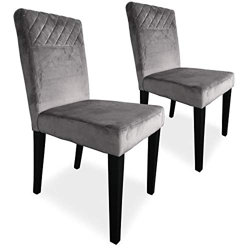 Menzzo Milo Chaises, Velours, Argent, 43 Cover