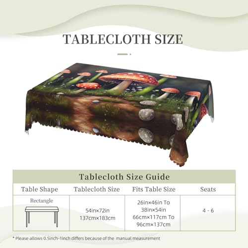 Nappe de cuisine rectangulaire champignons lavable contre les taches - 7