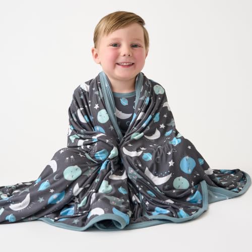 Image of Little Sleepies Cloud Blanket, 50 inch x 50 inch, Large, Blue to the Moon & Back