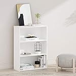 Furinno Pasir 3-Tier Open Shelf Bookcase, Plain White - Image 2