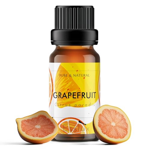 Image of Esslux Grapefruit Essential Oil | 100% Natural Aromatherapy Oil for Skin & Hair | Perfect for Diffusers, Soap Making, and DIY Projects | Refreshing Scent for Uplifting Moments, 10 ML