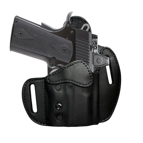 Urban Carry LockLeather OWB RMR/RDS Holster for Kimber Ultra Carry - Secure & Comfortable Hybrid Leather/Polymer Design for Optimal Concealment - 3-inch Barrel