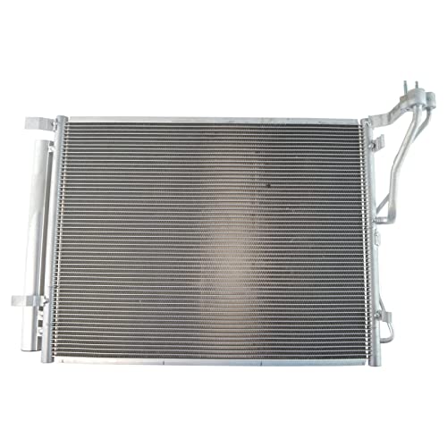Image of TRQ A /C Condenser and Receiver Drier Assembly Compatible with 2011-14 Hyundai Sonata L4 2.0L Turbo 2011-15 Kia Optima L4 2.0L