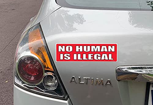 Autocollant NO Human is Illegal résistant intempéries pour pare-chocs auto