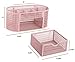 BLU MONACO | Pink Desk Organizers Metal Mesh Stationery Holder | Wire Mesh Desk Organizer with Compartments | Desk File Folder Organizer for Office Accessories